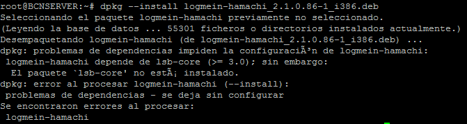 Hamachi Linux lsb-core error install